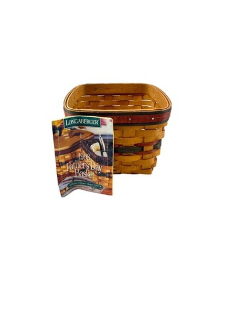 1998 Longaberger Father's Day Finders Keeper Basket 6"L x 6"W x 5.25"H Vintage